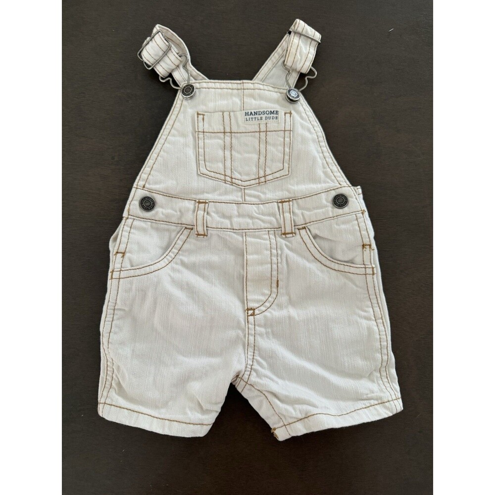 Carter's denim jean overall romper Handsome Little DUDE Baby Boy's Size 6M
